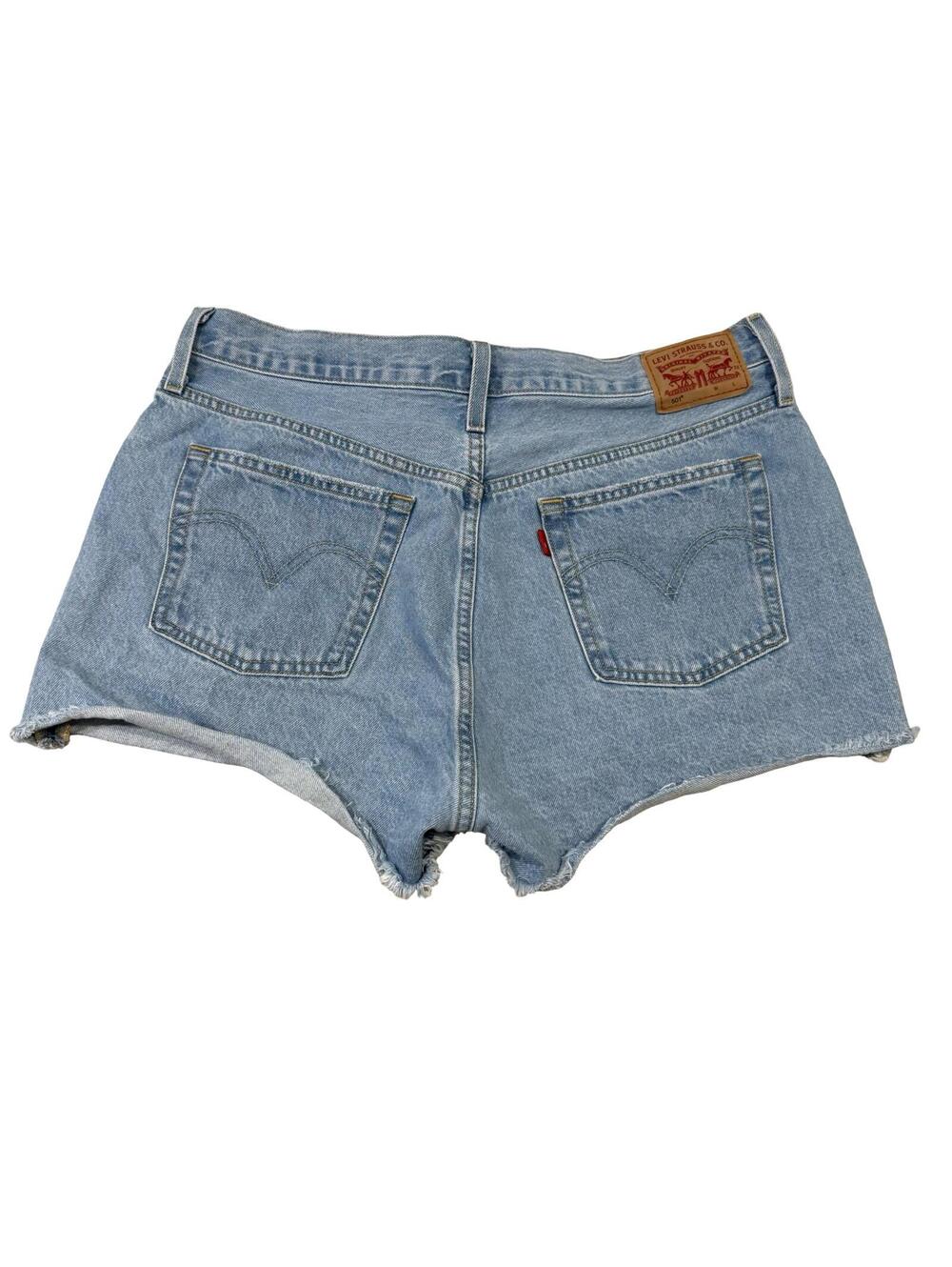 Levi's Blue Denim Cut-off Shorts - Size 33 - Picture 5 of 5